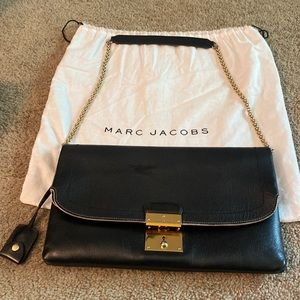 Like new-leather shoulder bag/clutch, stored in dust bag